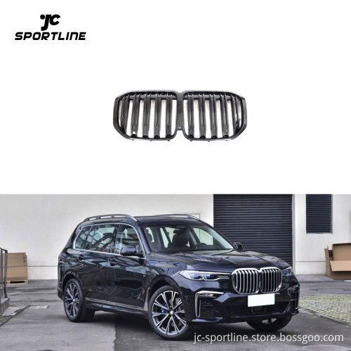 Carbon Fiber Front Kidney Grille for BMW X7 G07 xDrive4i 2019-2021